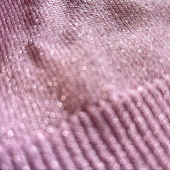 VTG Dressbarn Powder Pink Shimmer Mock Cowl  Sweater SZ XL - Picture 15 of 15